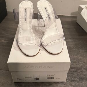 Manolo Blahnik Transparent Strap Heels